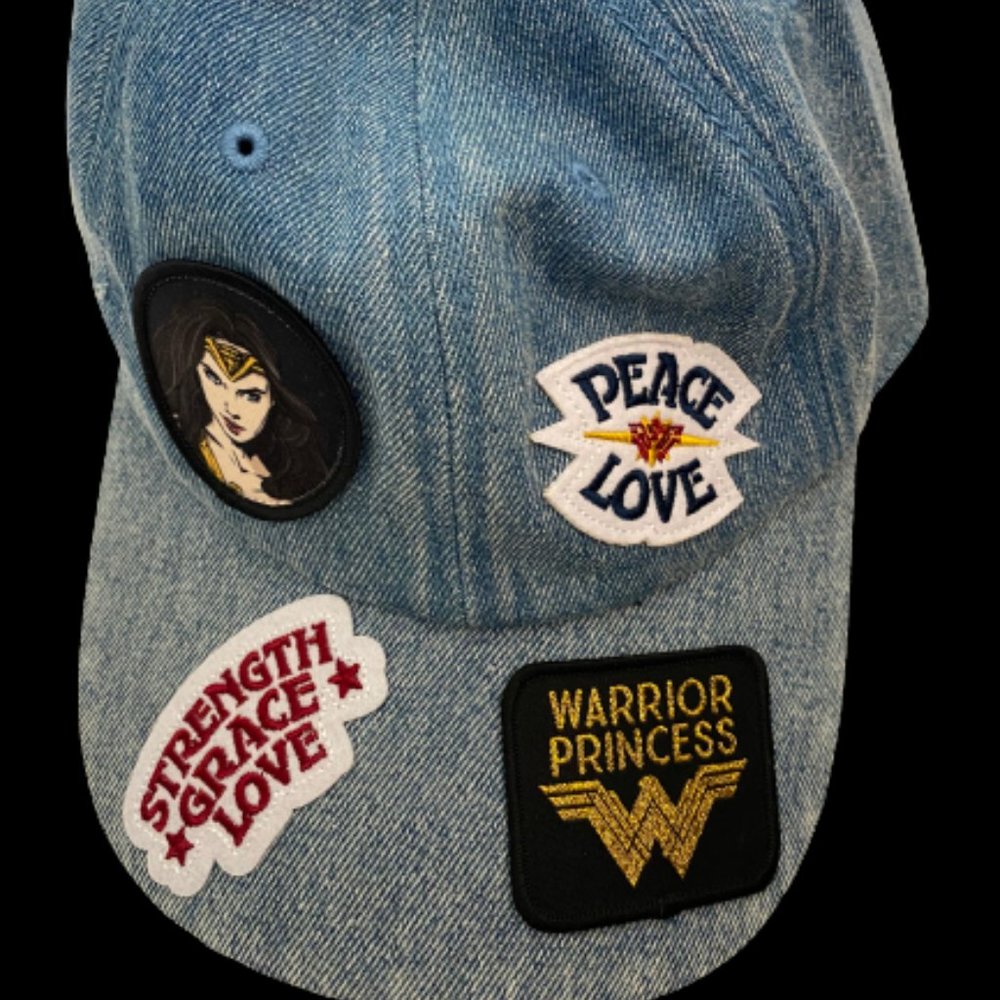 Warrior Princess Wonder Woman Superhero Denim Hat